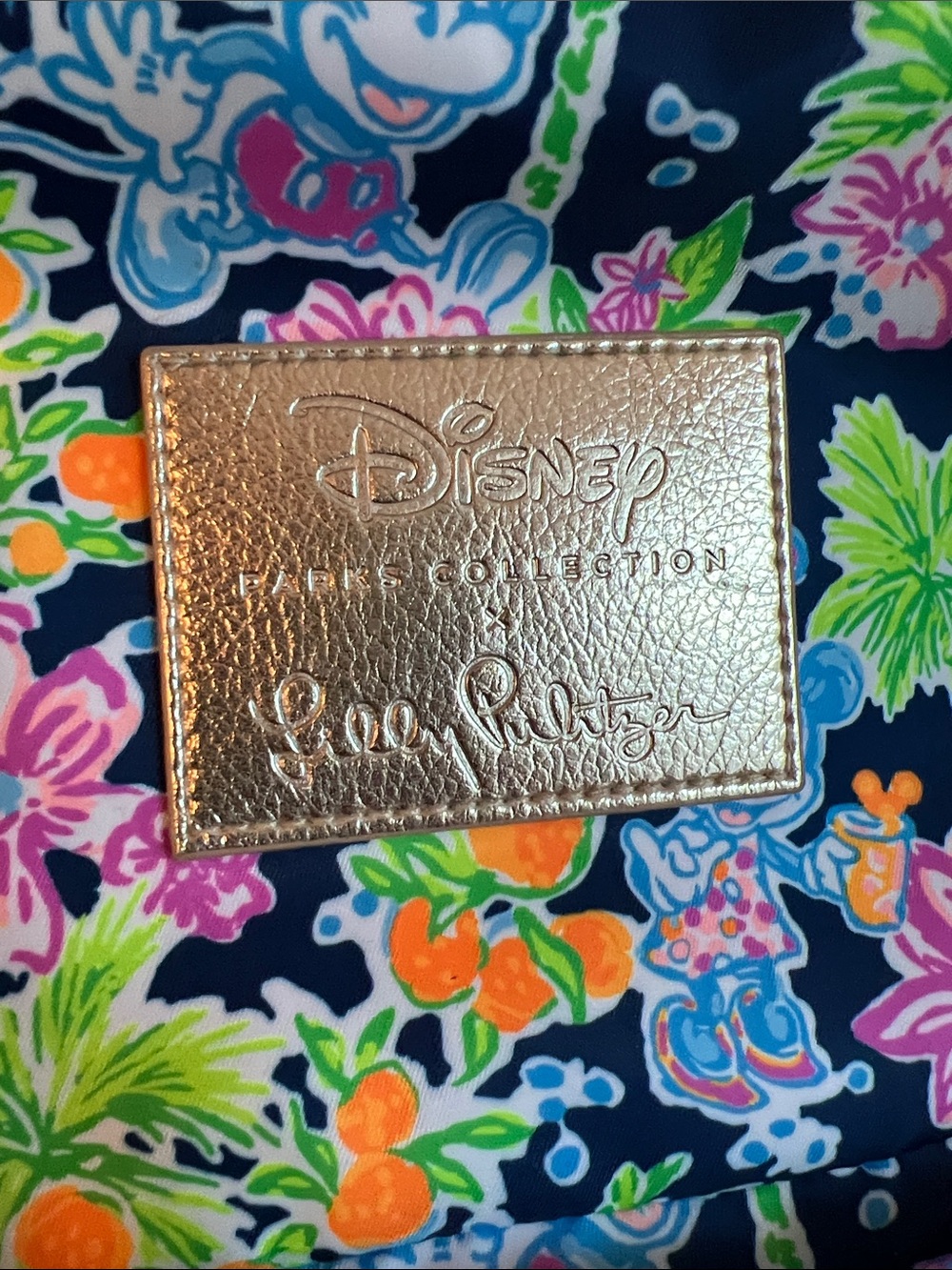 Disney x Lily Pulitzer Navy Tropical Mickey Floral Backpack - Picture 2 of 8